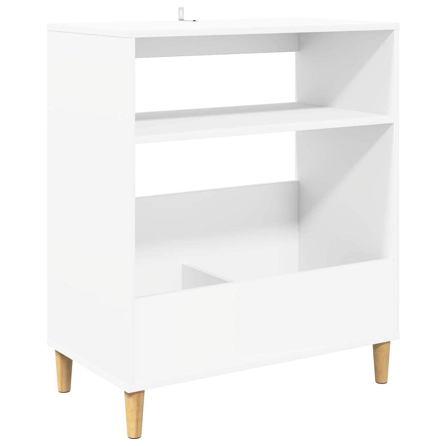Pladespillerstand Hvid 71 x 39,5 x 83 cm Konstrueret træ