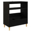 Pladespillerstand Sort eg 71 x 39,5 x 83 cm Konstrueret træ