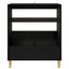 Pladespillerstand Sort eg 71 x 39,5 x 83 cm Konstrueret træ