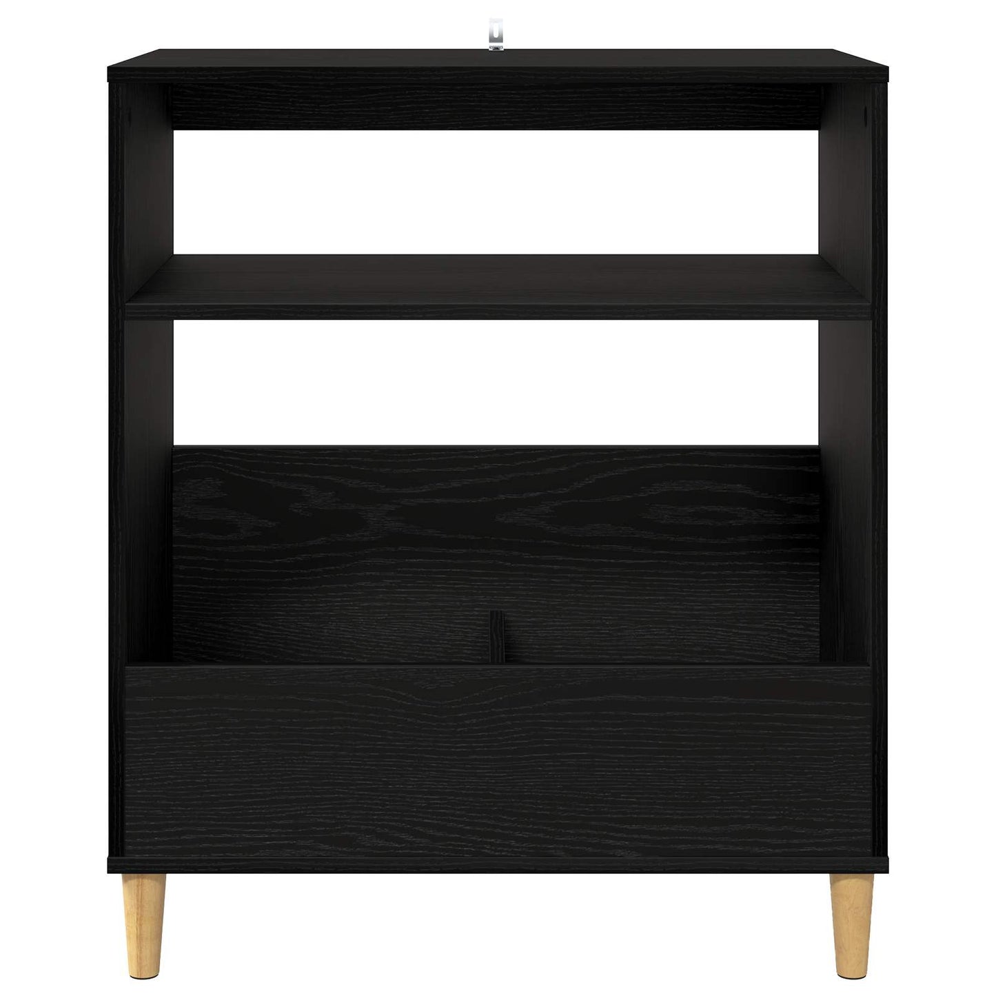 Pladespillerstand Sort eg 71 x 39,5 x 83 cm Konstrueret træ