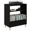 Pladespillerstand Sort eg 71 x 39,5 x 83 cm Konstrueret træ