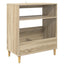 Pladespillerstand Sonoma-eg 71 x 39,5 x 83 cm Konstrueret træ
