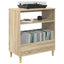Pladespillerstand Sonoma-eg 71 x 39,5 x 83 cm Konstrueret træ