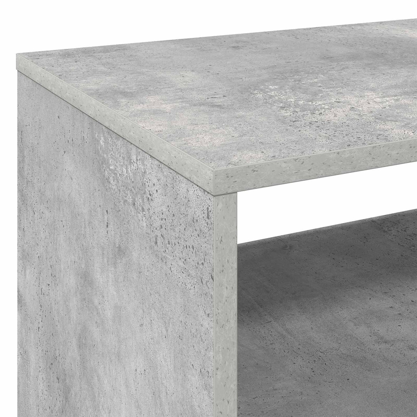 Pladespillerstand Betongrå 71 x 39,5 x 83 cm Konstrueret træ