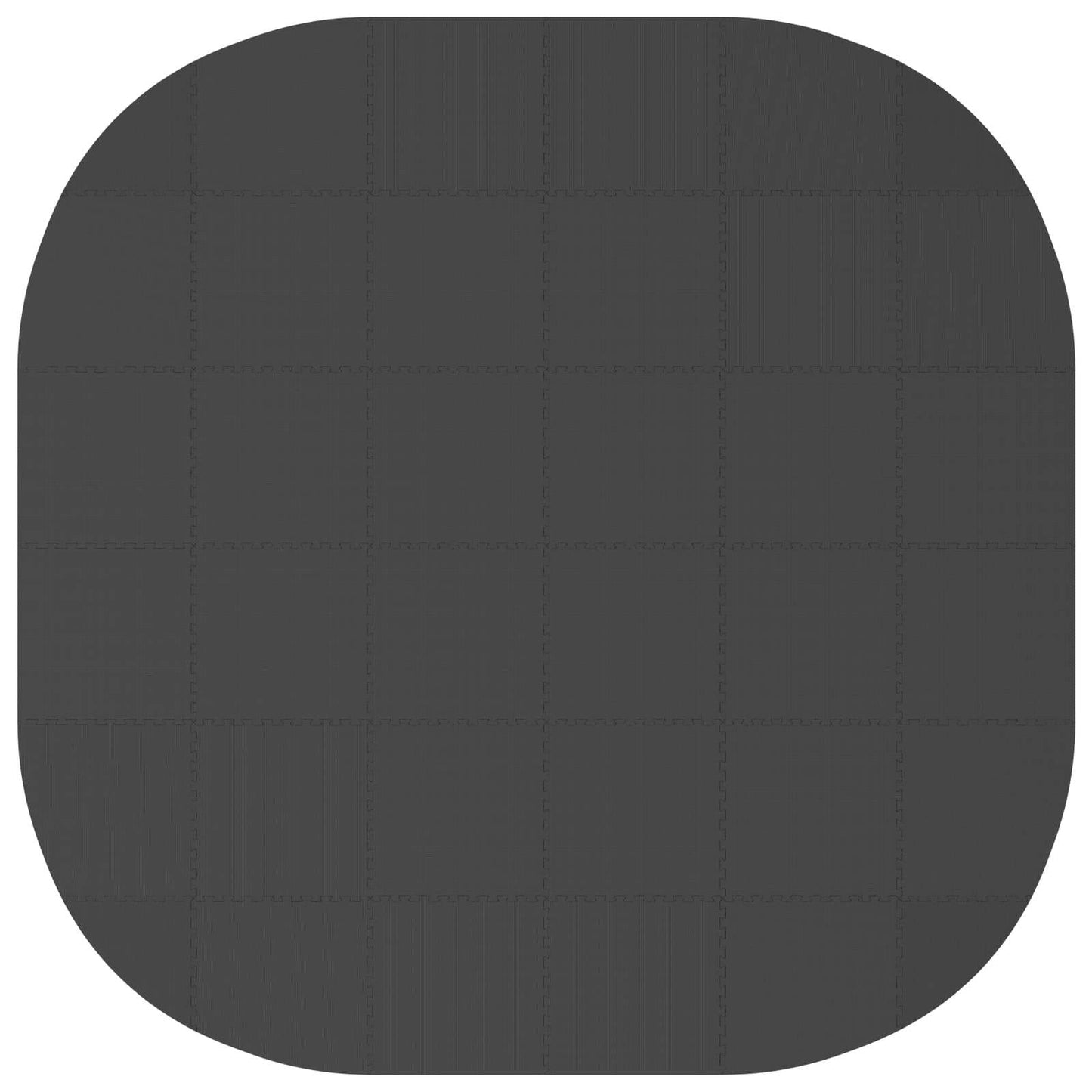 Poolbundmåtte 36 stk. Ø 350 cm Rund EVA skum Sort