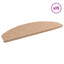 Selvklæbende Trappemåtter 15 pcs Beige 80 x 28 x 3,5 cm