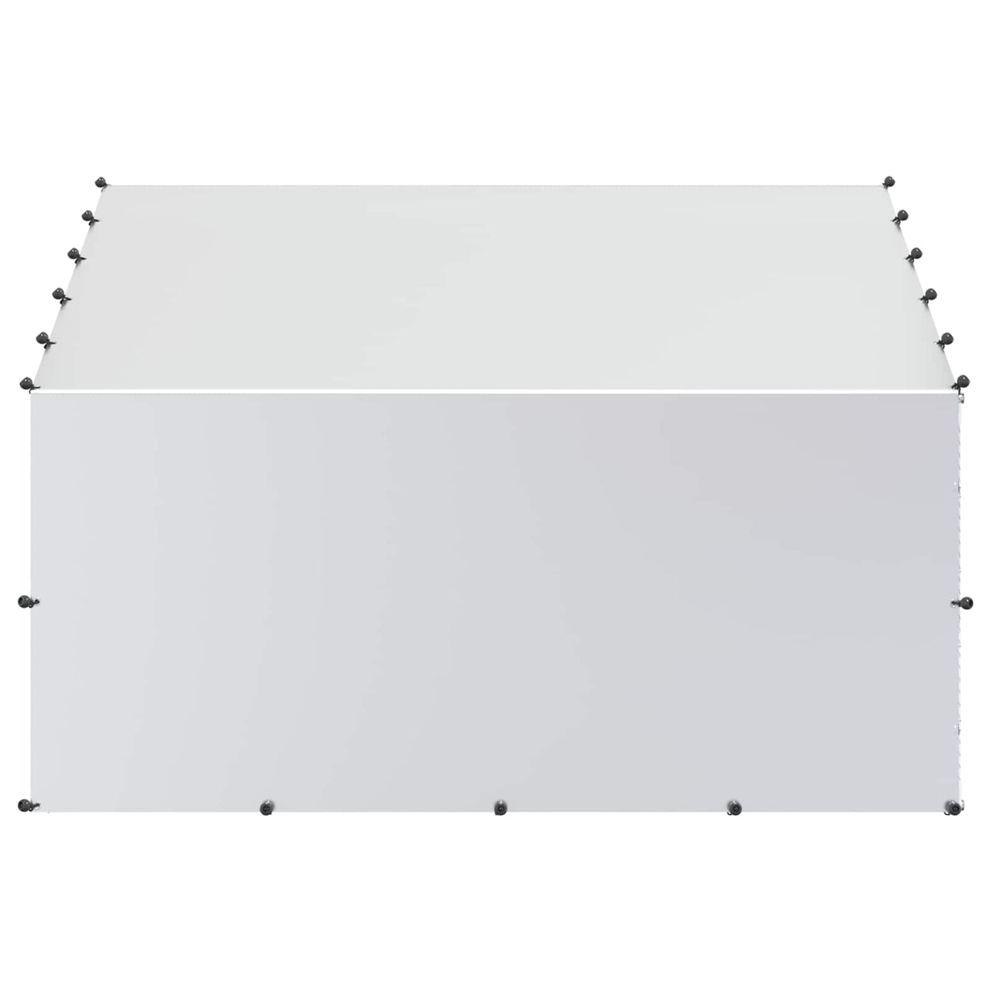 Hønsegård med tag Sølv 200 x 200 x 150 cm Galvaniseret stål