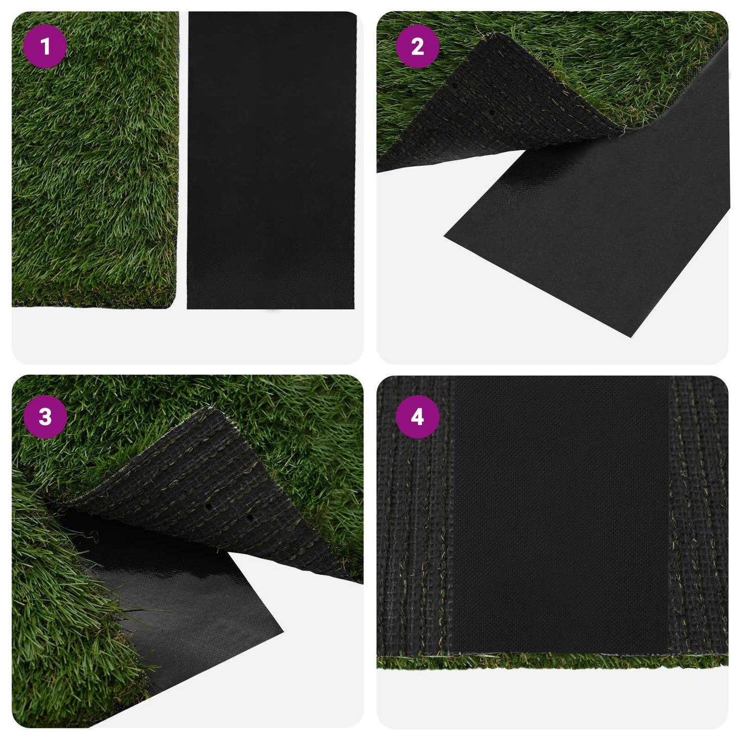 Selvklæbende kunstgræs tape Sort 15 cm x 10 m Non-woven stof