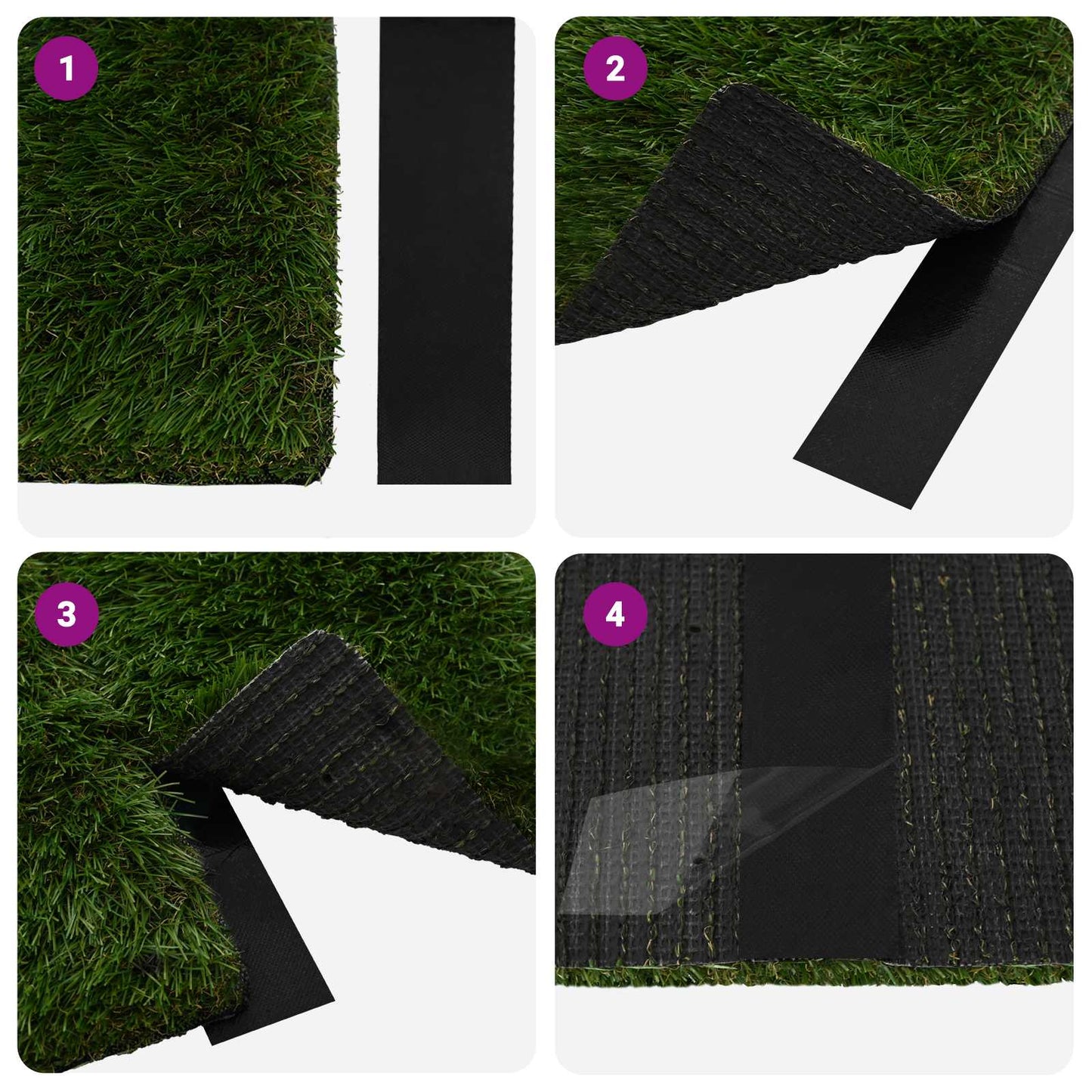 Selvklæbende kunstgræs tape Sort 20 x 0,05 cm Non-woven stof
