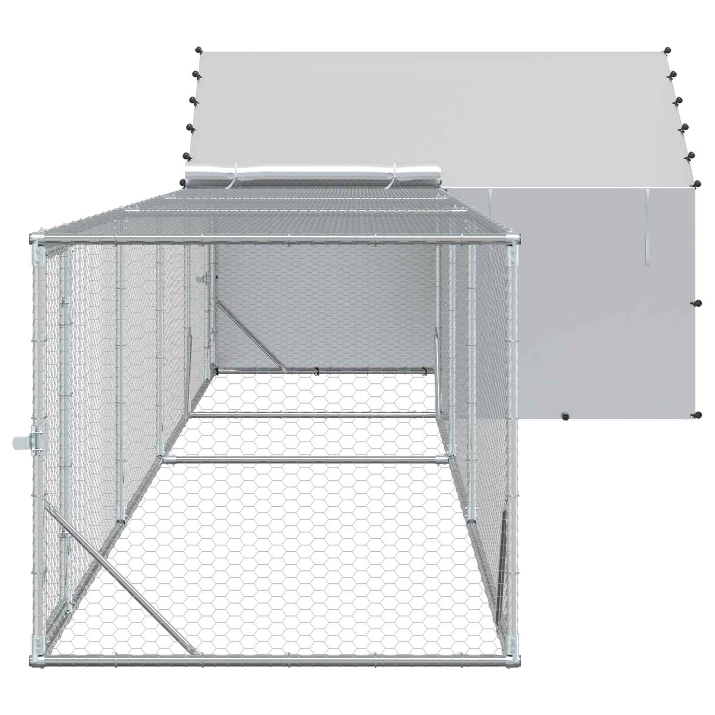 2 stk. Sølv 7 x 2 x 1,5 m Galvaniseret stål