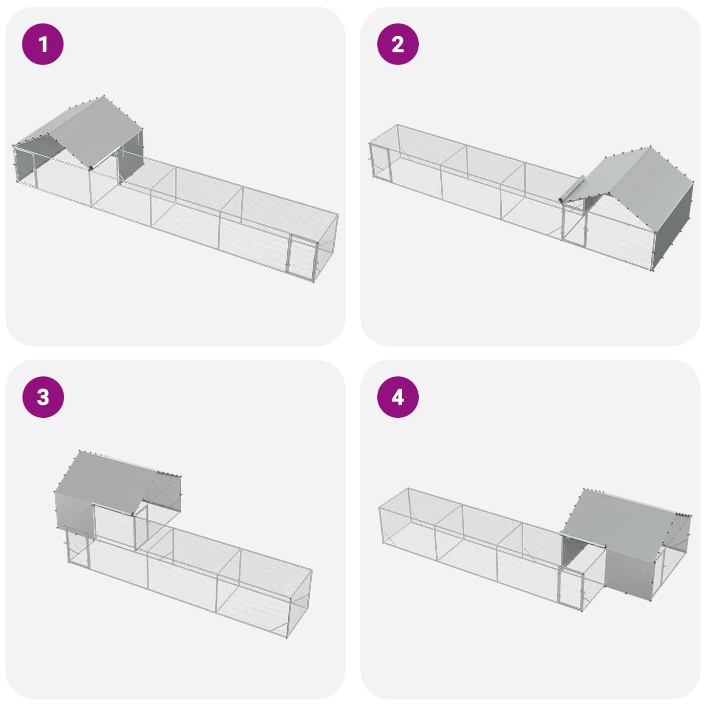 2 stk. Sølv 7 x 2 x 1,5 m Galvaniseret stål
