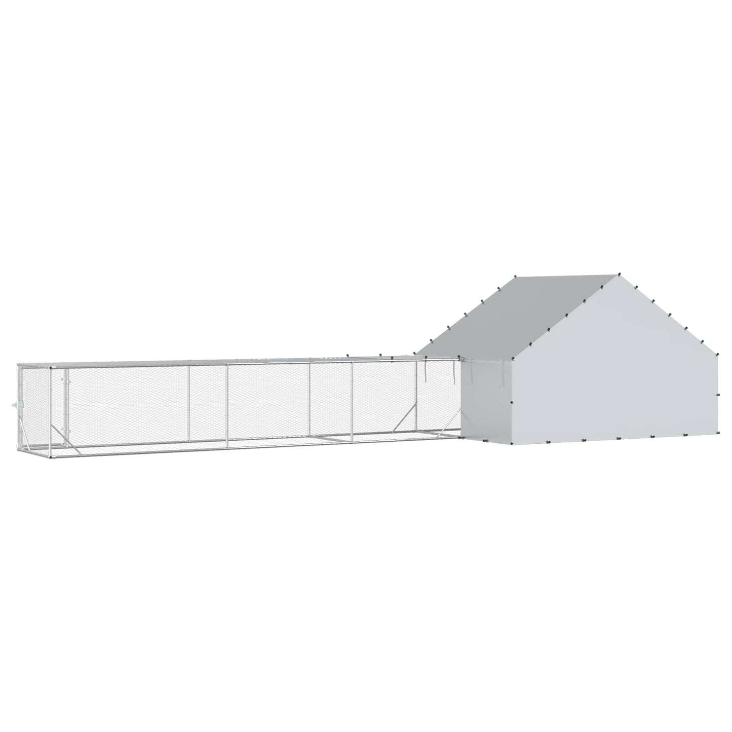 2 stk. Sølv 8 x 2 x 1,9 m Galvaniseret stål