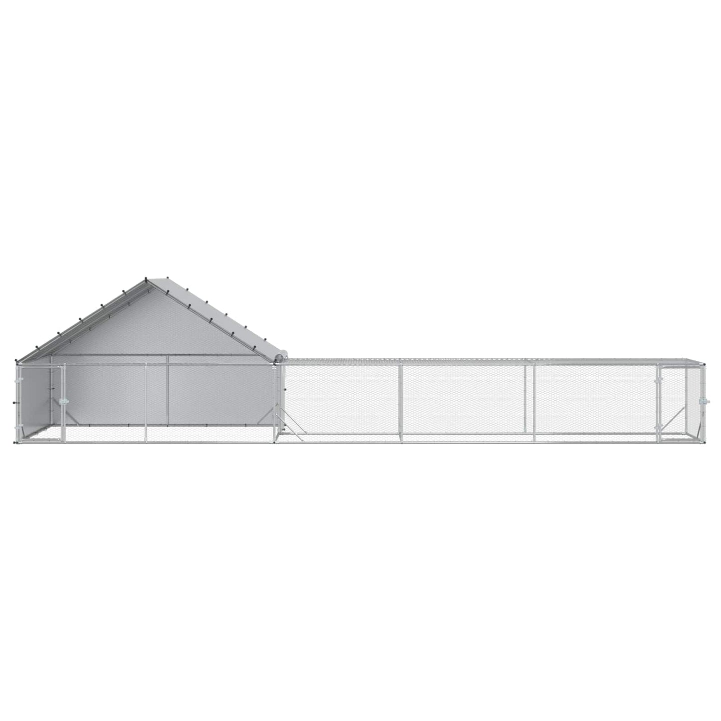 2 stk. Sølv 8 x 2 x 1,9 m Galvaniseret stål