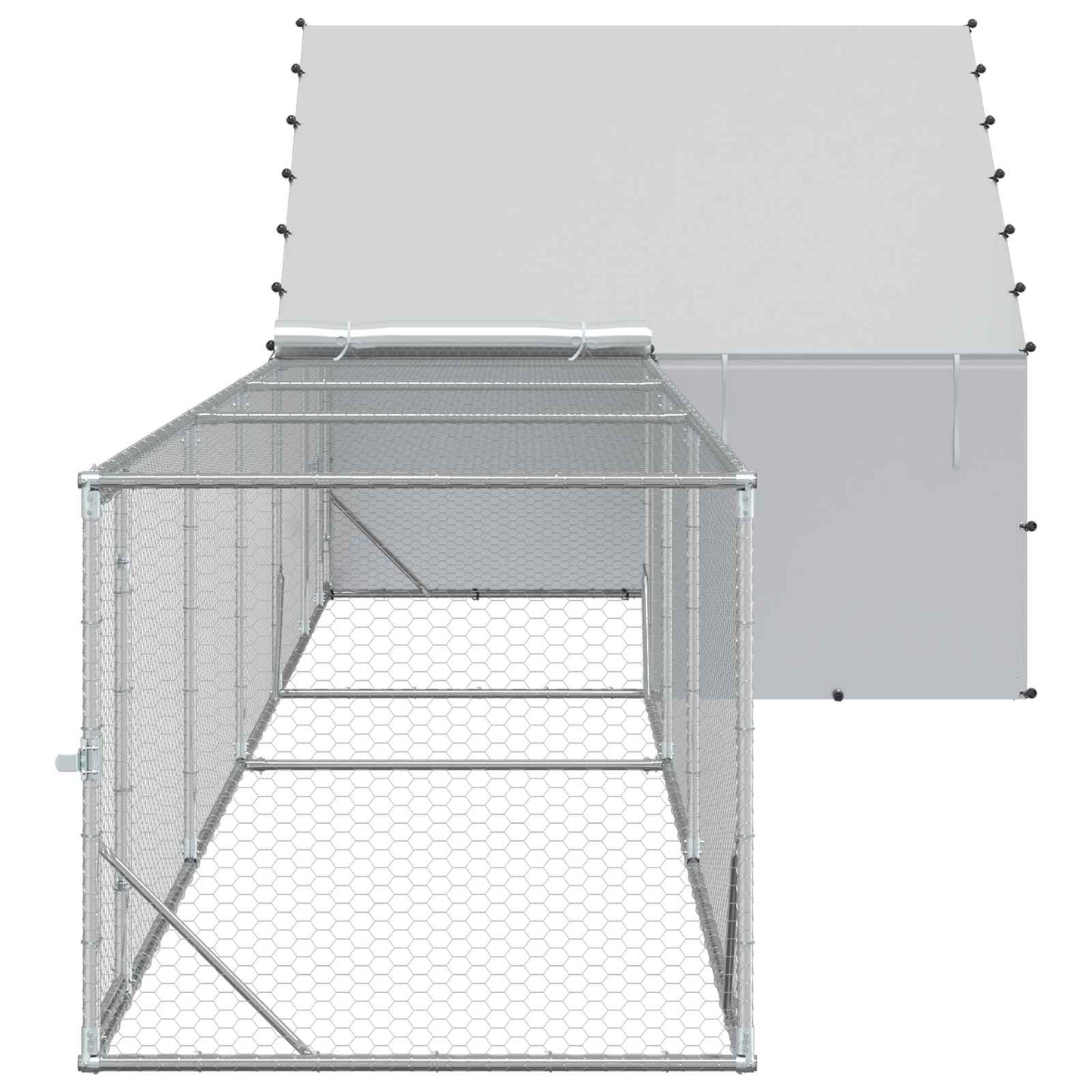 2 stk. Sølv 8 x 2 x 1,9 m Galvaniseret stål