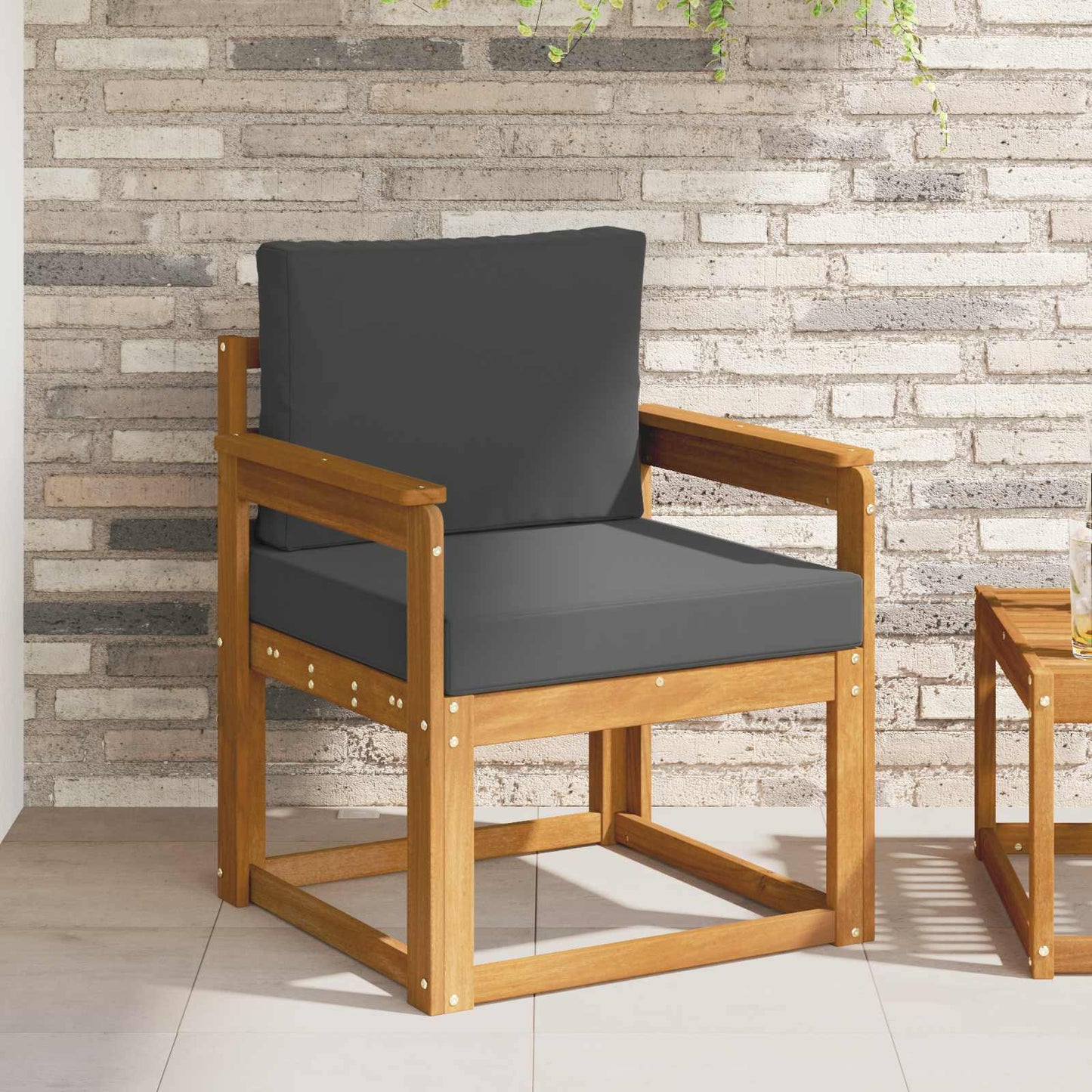 Udendørs sofa Soli Akacietræ og polyester Naturfarvet