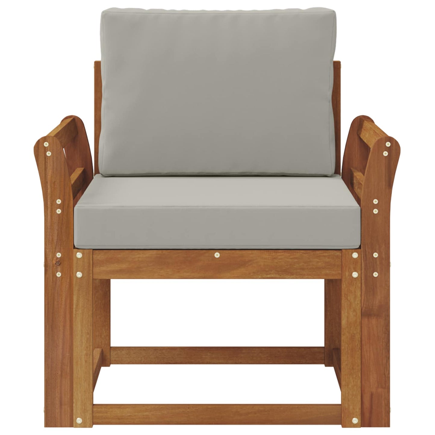 Udendørs sofa Soli Akacietræ og polyester Naturlig og lys grå