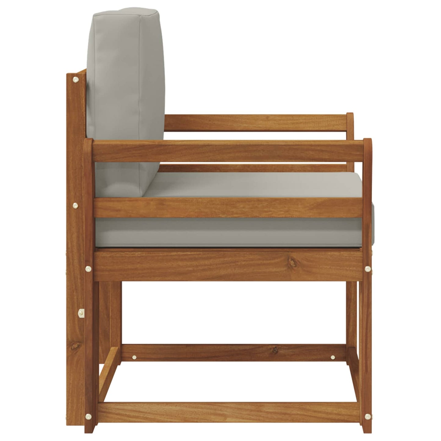 Udendørs sofa Soli Akacietræ og polyester Naturlig og lys grå