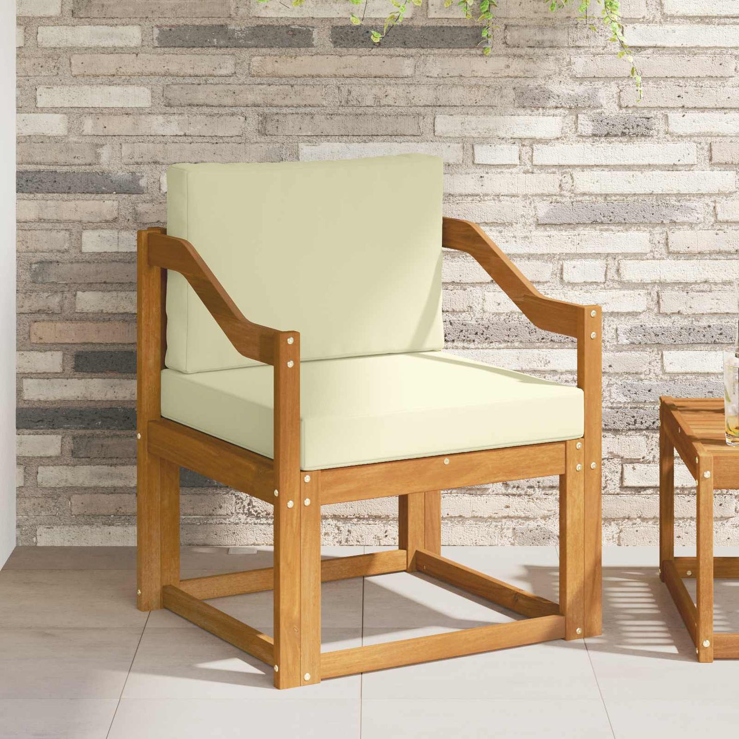 Udendørs sofa Soli Akacietræ og polyester Naturfarvet