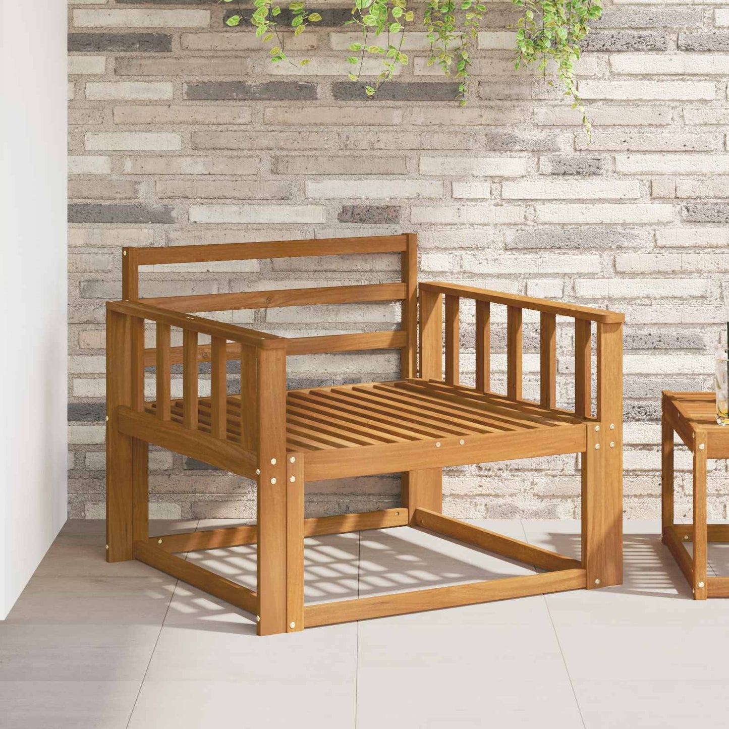 Udendørs Mellem Sofa Naturfarvet