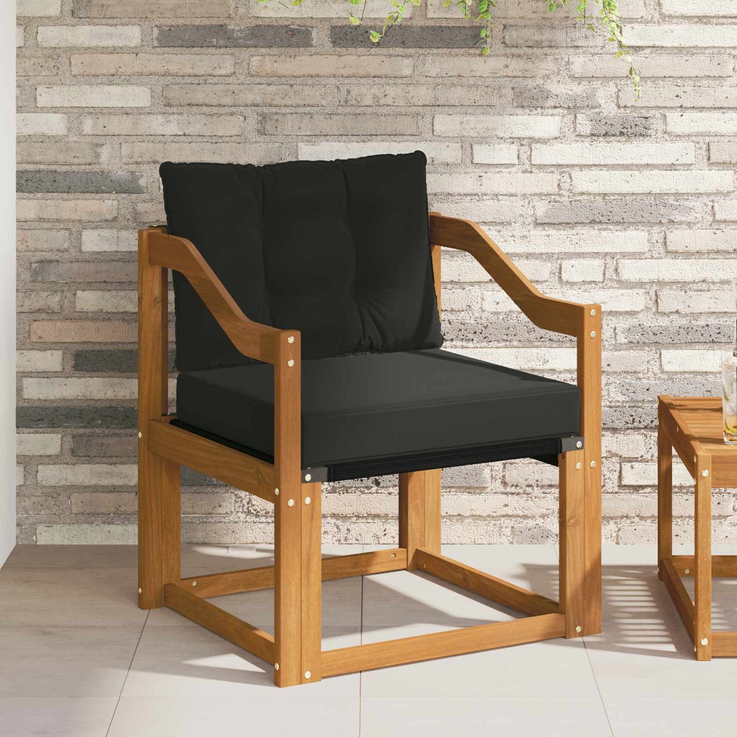 2 Stk Udendørs sofa Massivt Akacietræ Naturfarvet