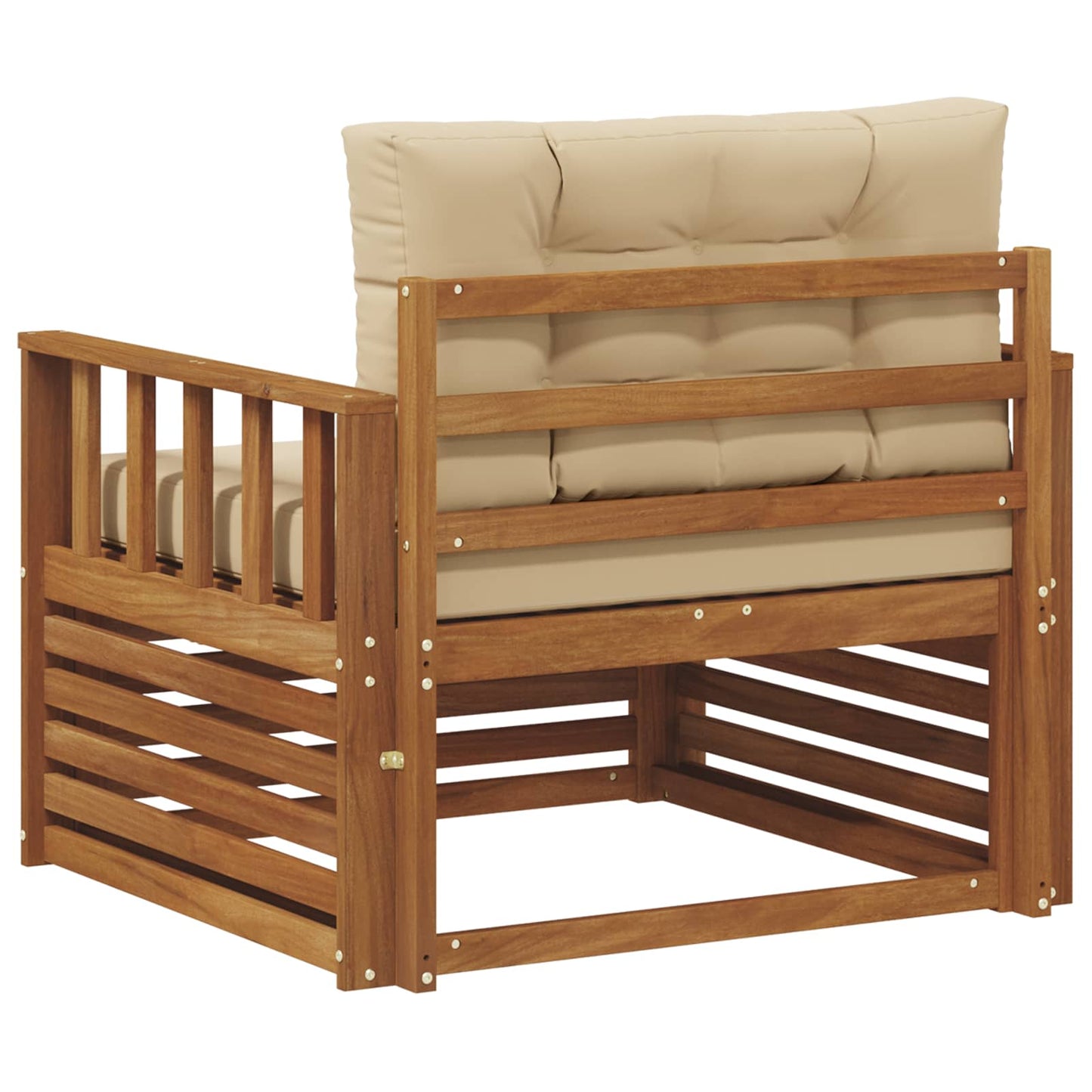 Udendørs sofa Soli Akacietræ og polyester Naturlig og Beige
