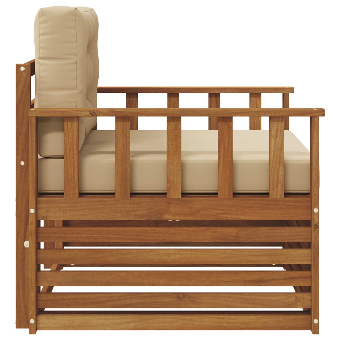 Udendørs sofa Soli Akacietræ og polyester Naturlig og Beige