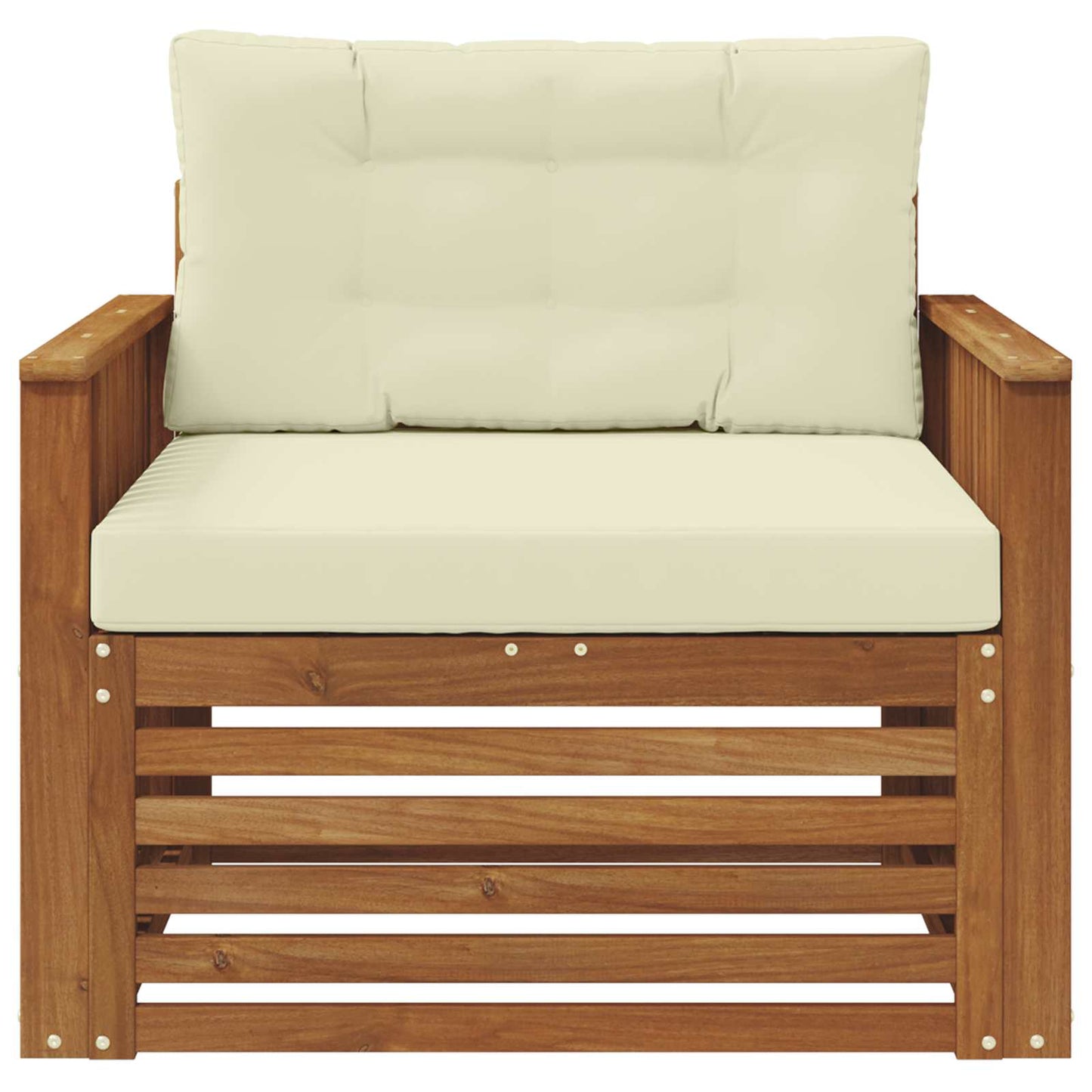 Udendørs sofa Soli Akacietræ og polyester Naturlig og Fløde