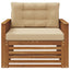 Udendørs sofa Soli Akacietræ og polyester Naturlig og Beige