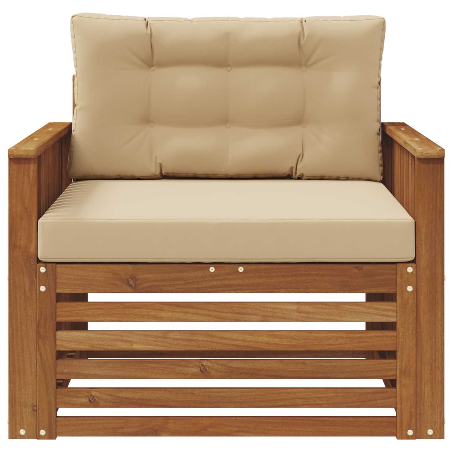 Udendørs sofa Soli Akacietræ og polyester Naturlig og Beige