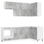 Køkken enhed LYON 8 stk. Betongrå Konstrueret træ