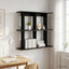 Væghylde Vægmonteret Sort eg 100 x 20 x 75 cm Konstrueret træ