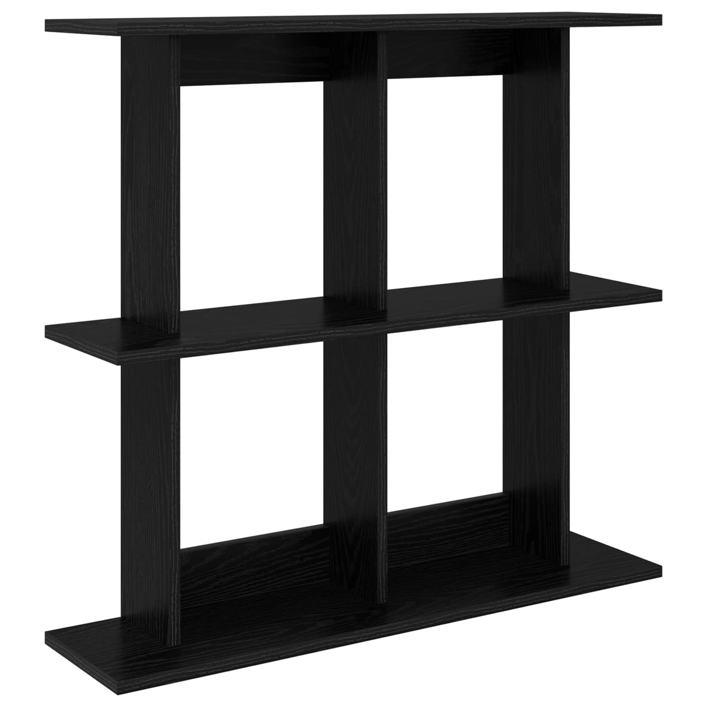 Væghylde Vægmonteret Sort eg 100 x 20 x 75 cm Konstrueret træ