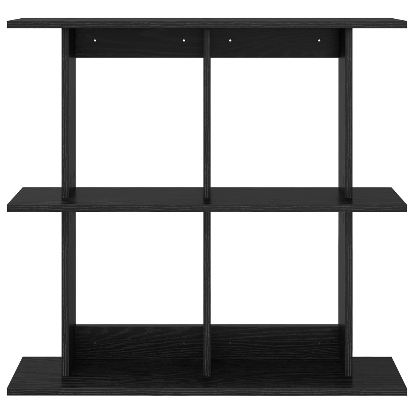 Væghylde Vægmonteret Sort eg 100 x 20 x 75 cm Konstrueret træ