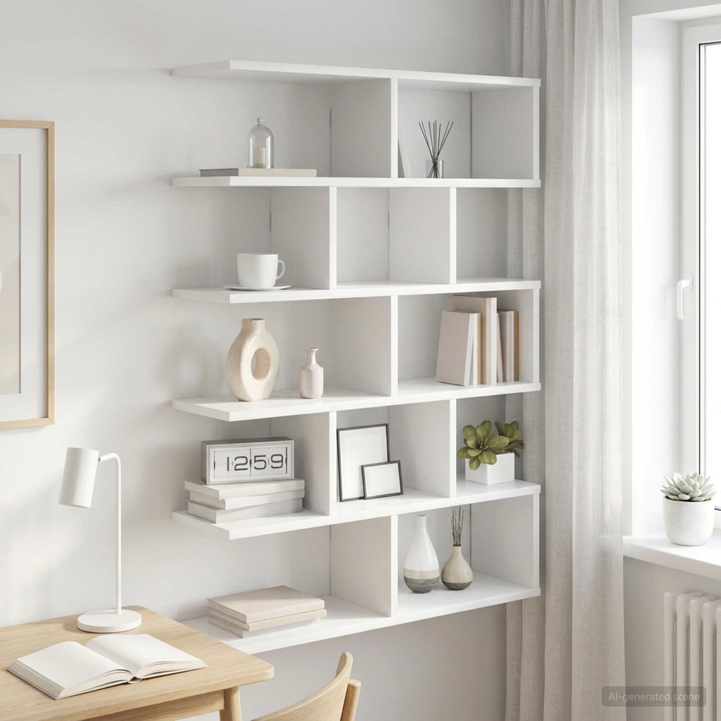 Væghylde Hvid 70 x 20 x 100 cm Konstrueret træ