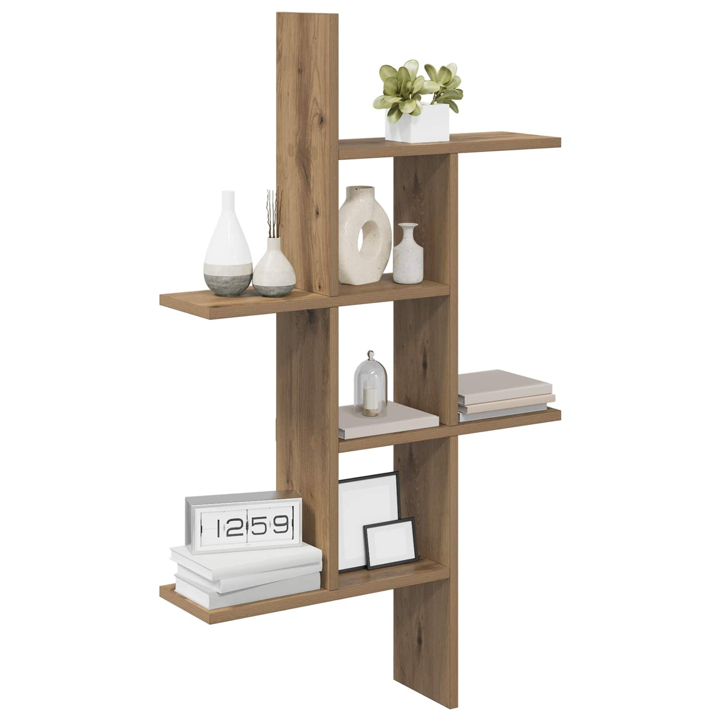 Væghylde Artisan-eg 61 x 15 x 102 cm Konstrueret træ