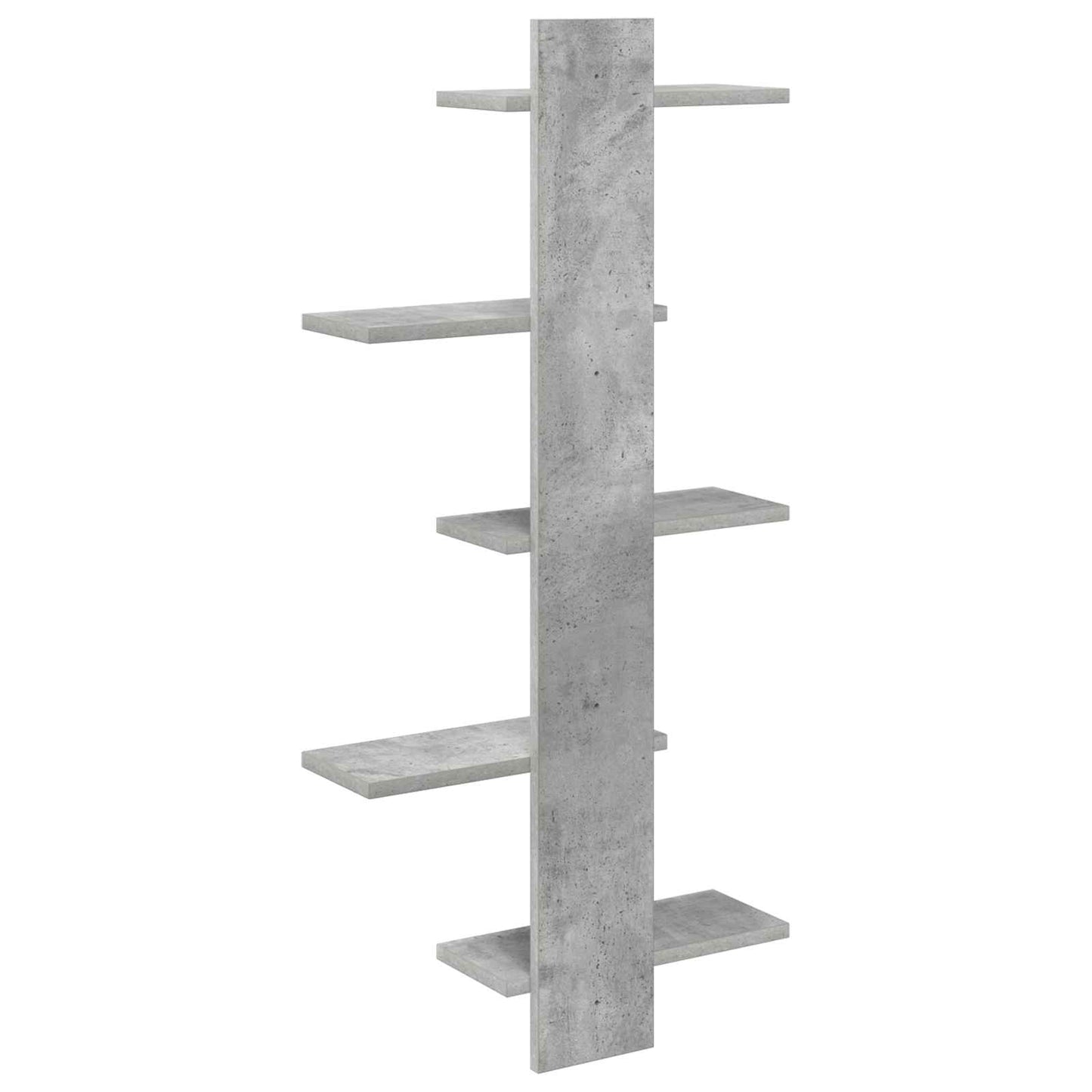 Væghængt Flydende Hylde Betongrå 48,5 x 15 x 101 cm