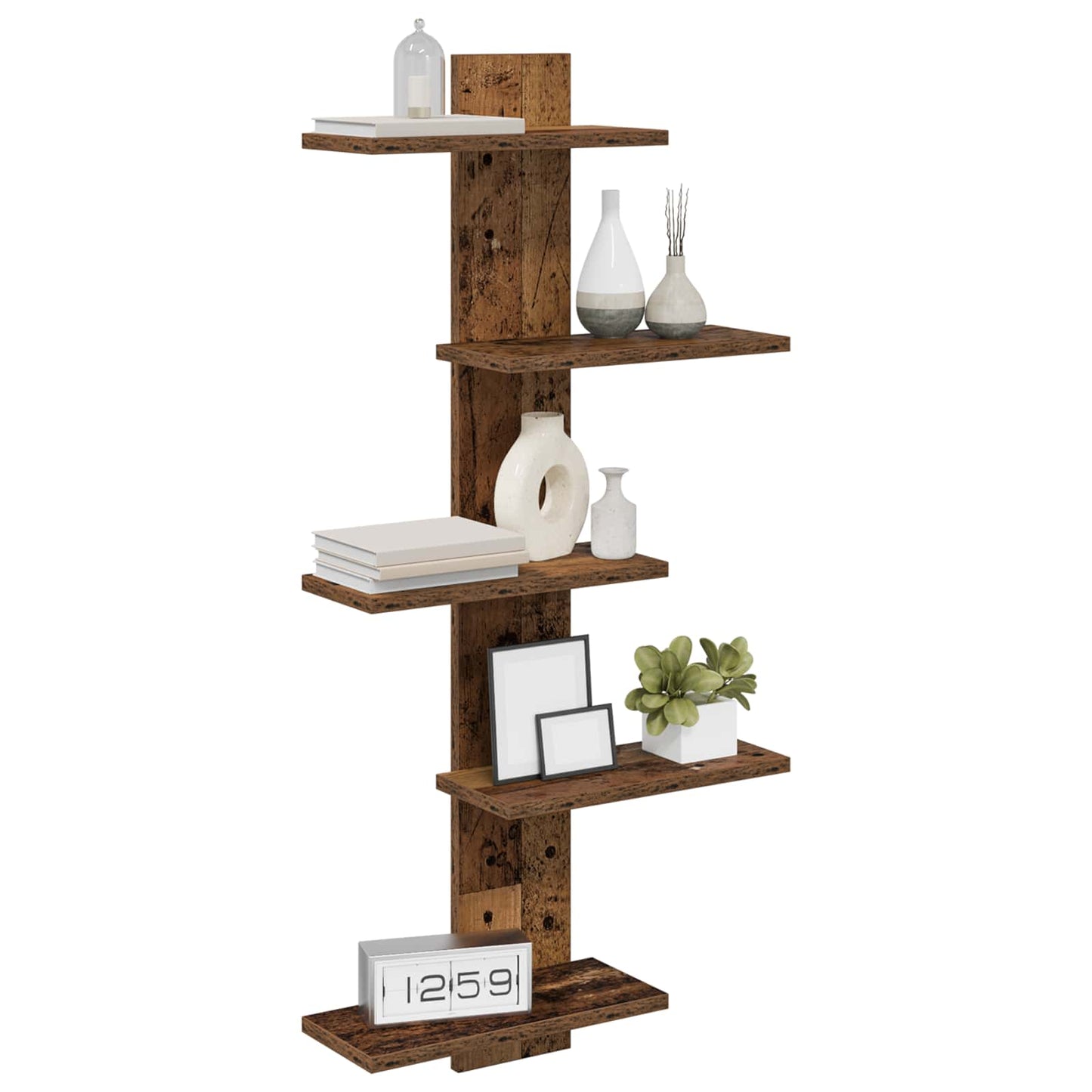 Væghængt Flydende Hylde Gammelt træ 48,5 x 15 x 101 cm