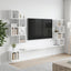 Væghængt TV-hylde Hvid 200 x 15 x 94 cm Konstrueret træ