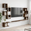 Væghængt TV-hylde Røget eg 200 x 15 x 94 cm Konstrueret træ