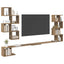 Væghængt TV-hylde Artisan-eg 160 x 15 x 94 cm Konstrueret træ