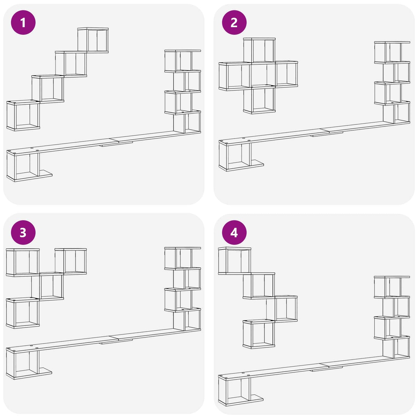 Væghængt TV-hylde Artisan-eg 160 x 15 x 94 cm Konstrueret træ