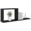 Svævehylder 2 stk. Sort eg 80 x 15 x 30 cm Konstrueret træ