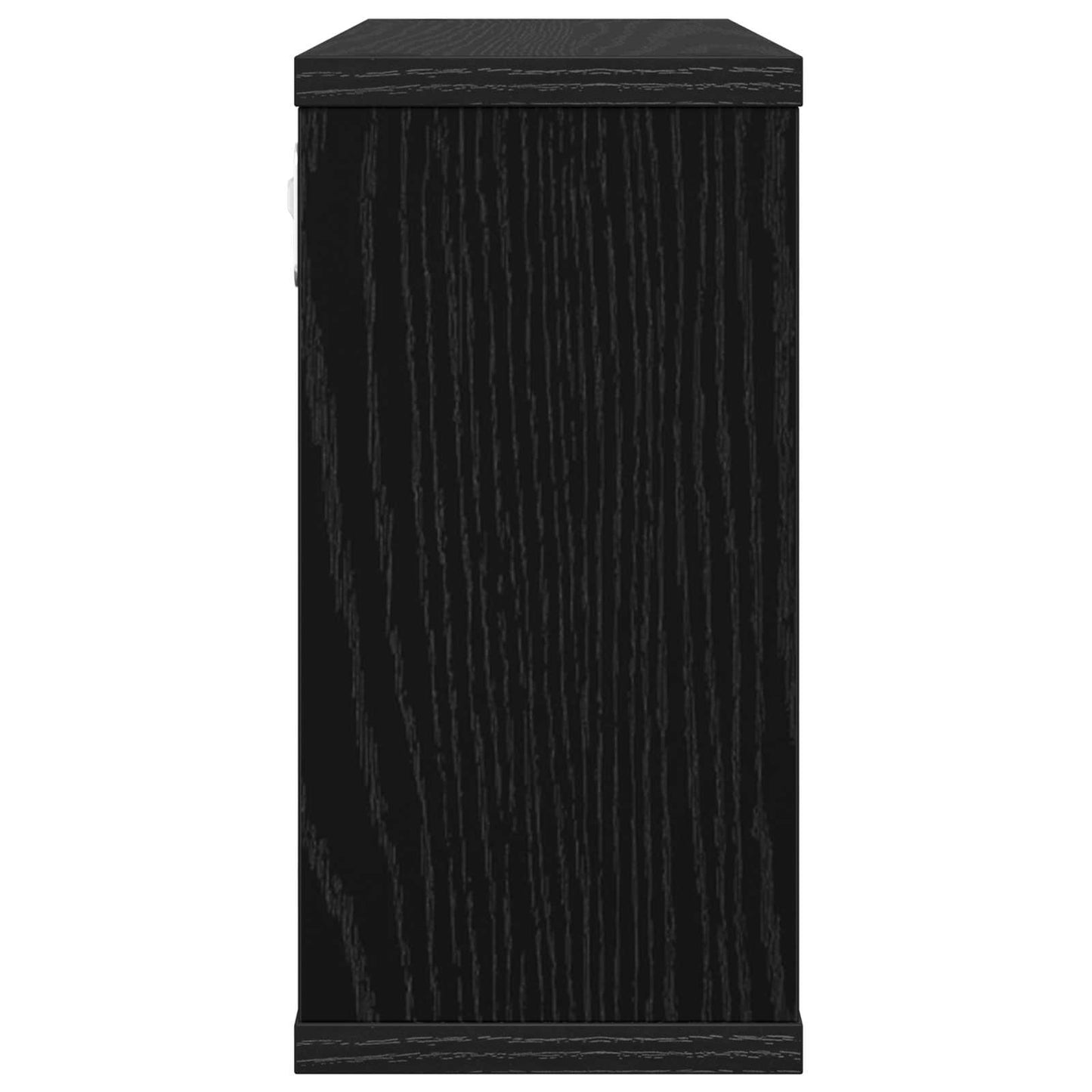 Svævehylder 2 stk. Sort eg 80 x 15 x 30 cm Konstrueret træ