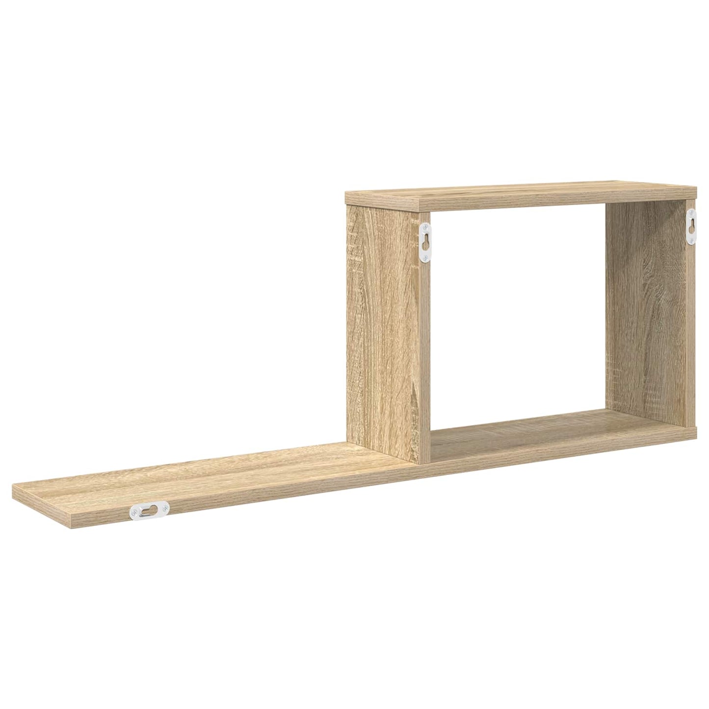 Svævehylder 2 pcs Sonoma-eg 80 x 15 x 30 cm Konstrueret træ