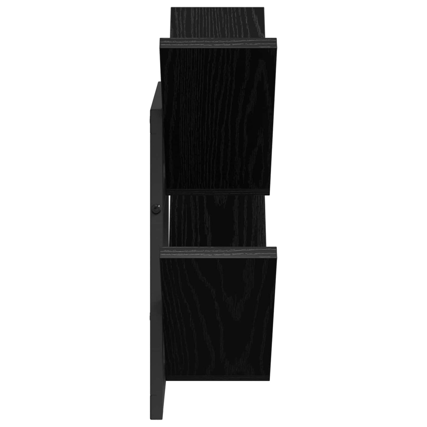 Væghængt Flydende Hylde 2 pcs Sort eg 43 x 15 x 47 cm