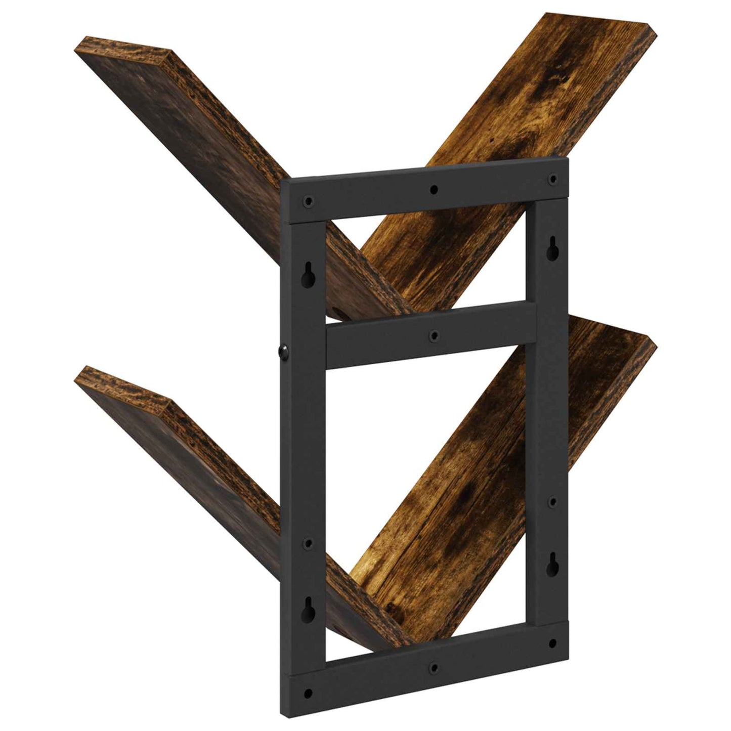 Væghængt Flydende Hylde 2 pcs Røget eg 43 x 15 x 47 cm