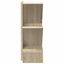 Træbogreol 3-lags 30 x 18 x 48 cm Konstrueret træ Sonoma-eg