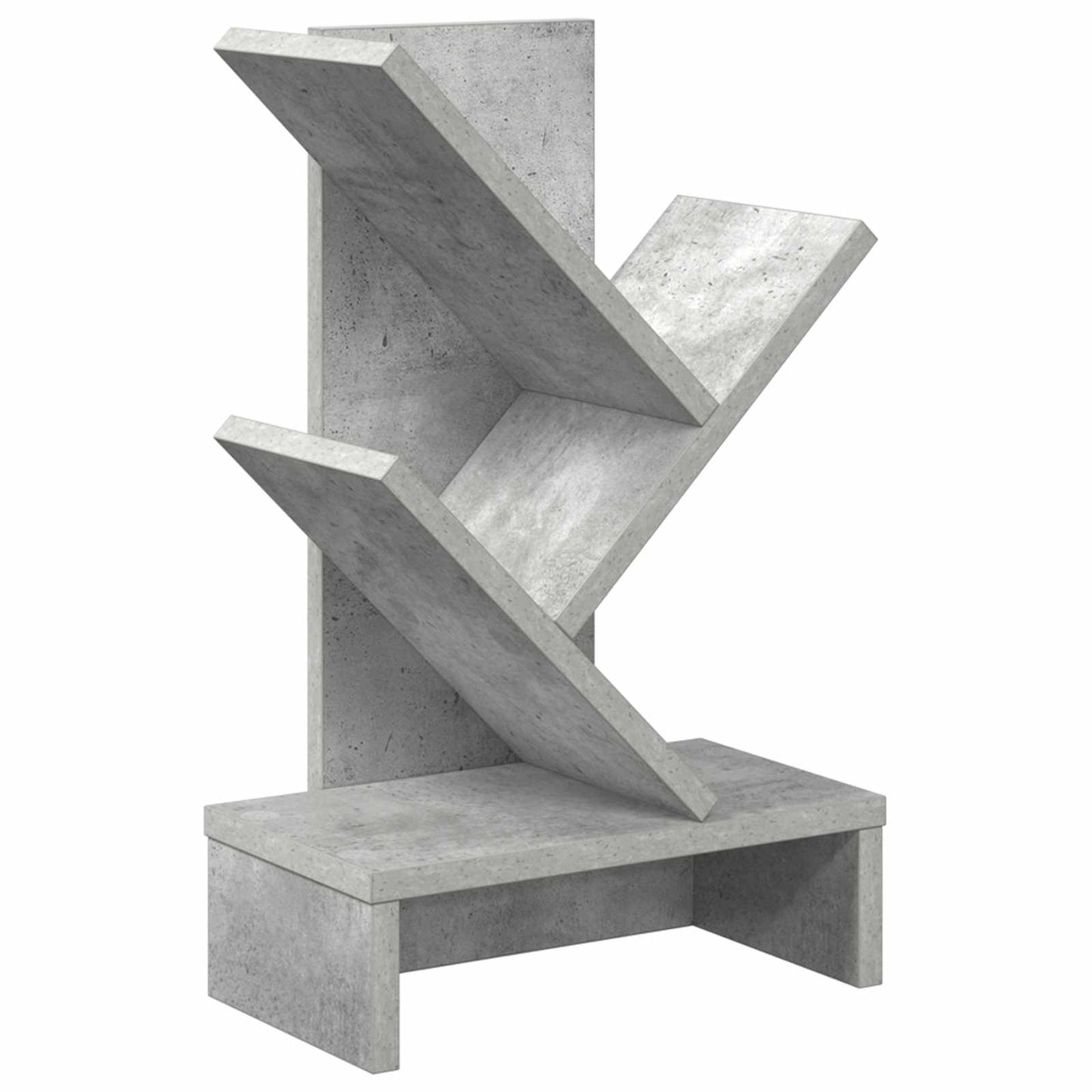 Træbogreol 3-lags 30 x 18 x 48 cm Konstrueret træ Betongrå