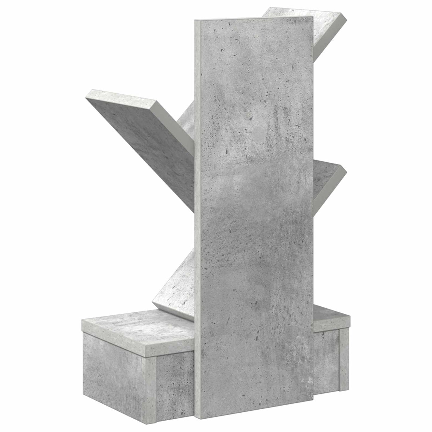 Træbogreol 3-lags 30 x 18 x 48 cm Konstrueret træ Betongrå