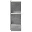 Træbogreol 3-lags 30 x 18 x 48 cm Konstrueret træ Betongrå